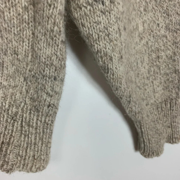 London Fog Oatmeal Wool Shawl Collar Sweater Vintage Knit Pullover Men Small USA - Picture 10 of 12